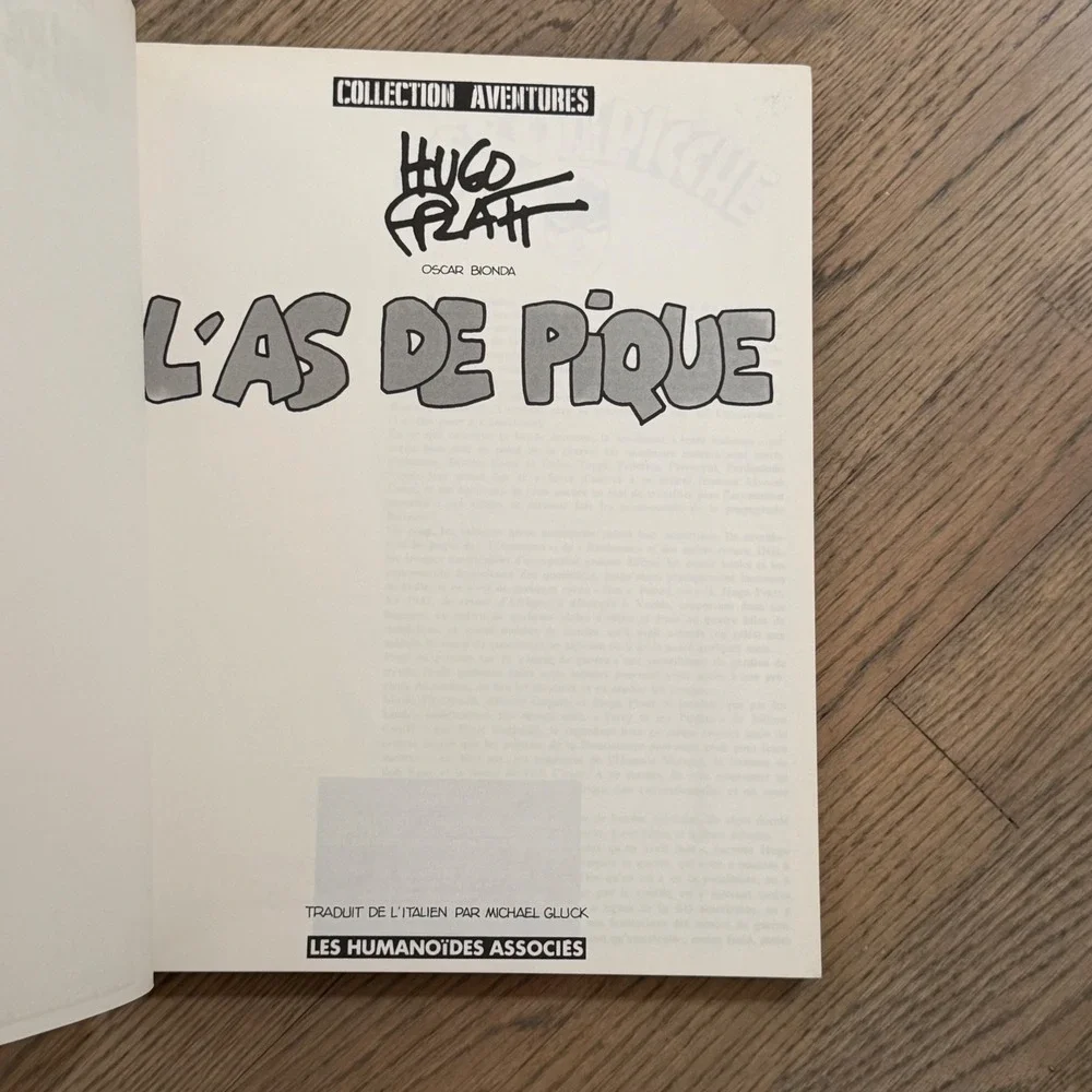 Hugo‎ Pratt L'As de Pique 1982 Graphic Novel Les Humanoides Associes French Rare